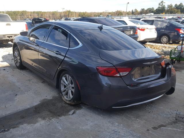 1C3CCCAB4GN168182 - 2016 CHRYSLER 200 LIMITE GRAY photo 3