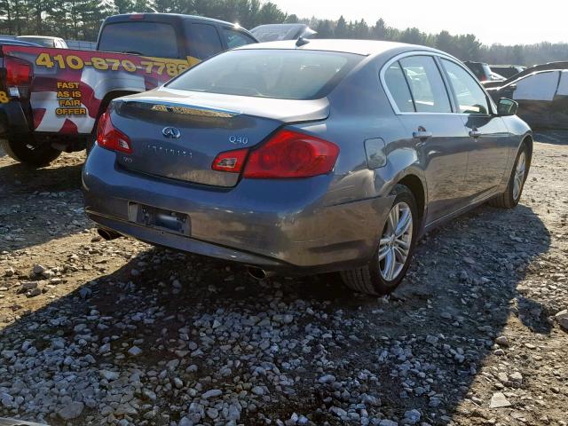 JN1CV6AR6FM522134 - 2015 INFINITI Q40 GRAY photo 4