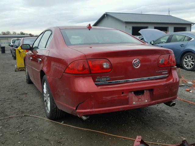 1G4HF57909U144359 - 2009 BUICK LUCERNE SU RED photo 3