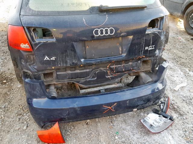 WAUKF78E07A269763 - 2007 AUDI A4 2.0T AV BLUE photo 9