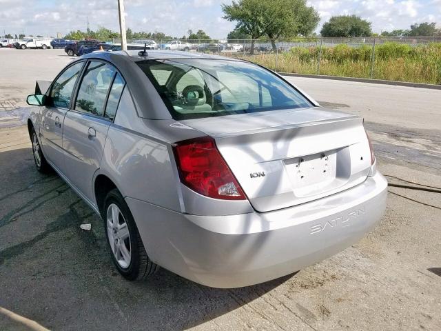 1G8AJ55F37Z133654 - 2007 SATURN ION LEVEL SILVER photo 3
