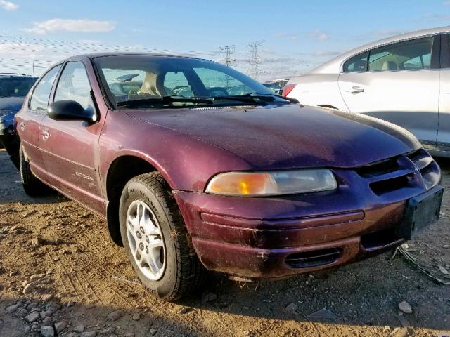 1B3EJ46X9YN240985 - 2000 DODGE STRATUS SE BURGUNDY photo 1