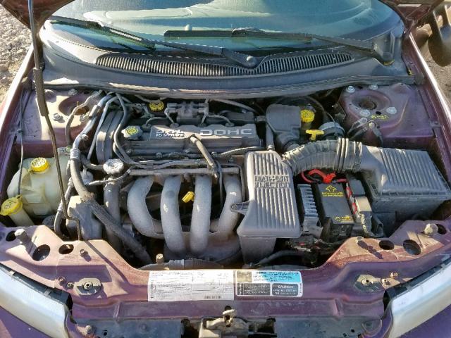 1B3EJ46X9YN240985 - 2000 DODGE STRATUS SE BURGUNDY photo 7