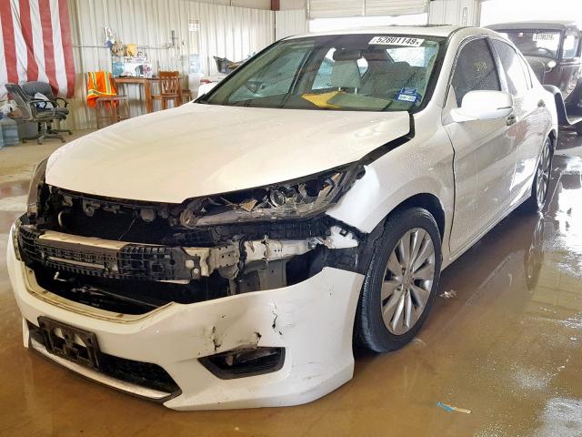 1HGCR2F75FA002754 - 2015 HONDA ACCORD EX WHITE photo 2