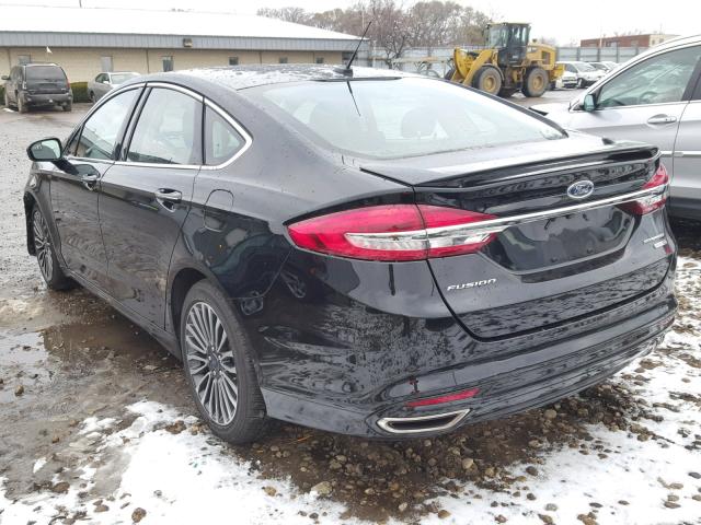 3FA6P0D96JR246735 - 2018 FORD FUSION TIT BLACK photo 3