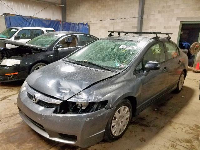 2HGFA16389H521217 - 2009 HONDA CIVIC VP GRAY photo 2