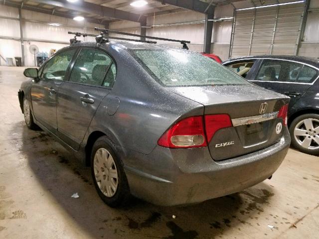 2HGFA16389H521217 - 2009 HONDA CIVIC VP GRAY photo 3