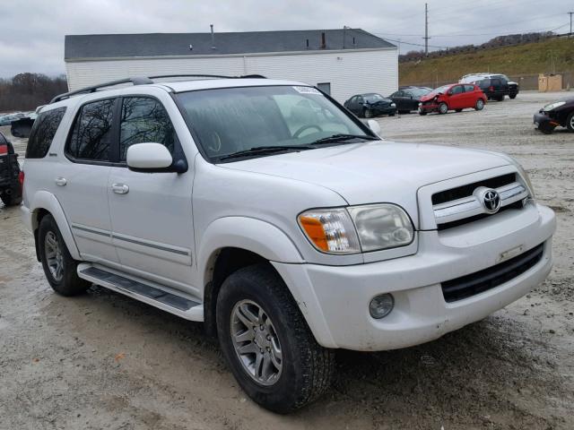 5TDBT48A86S267722 - 2006 TOYOTA SEQUOIA LI WHITE photo 1