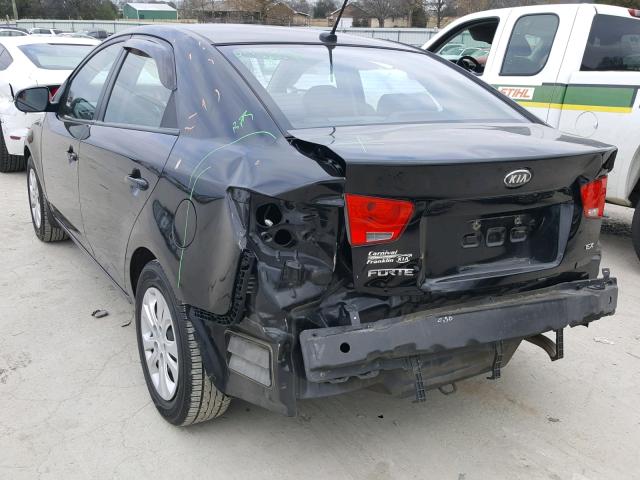 KNAFU4A21C5644813 - 2012 KIA FORTE EX BLACK photo 3