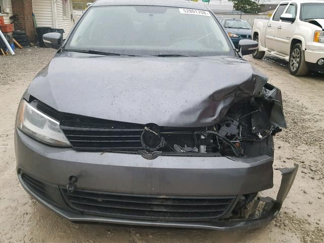 3VW3L7AJ7CM378884 - 2012 VOLKSWAGEN JETTA TDI GRAY photo 9