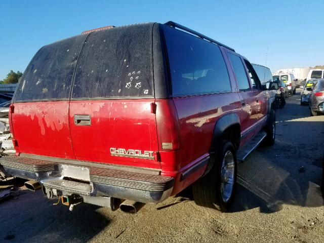 1GNGK26R9TJ308798 - 1996 CHEVROLET SUBURBAN K RED photo 4