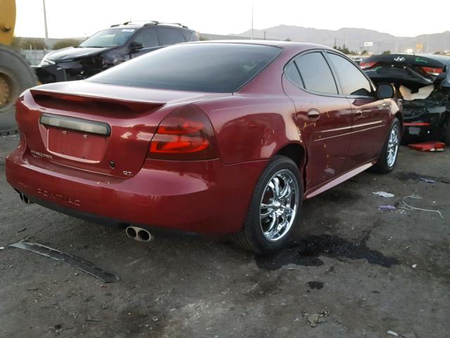 2G2WS522841103147 - 2004 PONTIAC GRAND PRIX RED photo 4