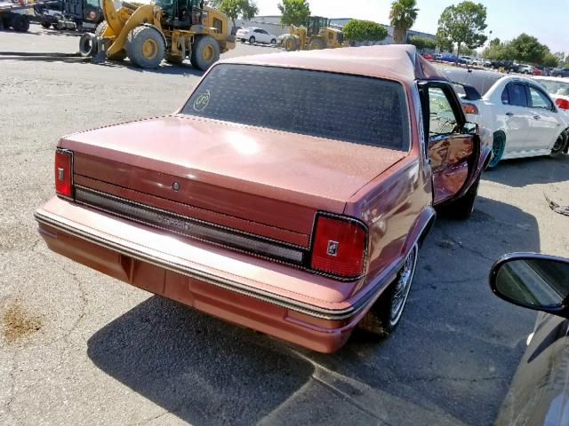 1G3AJ51R5HD377875 - 1987 OLDSMOBILE CUTLASS CI მუქწითელი ფოტო 4