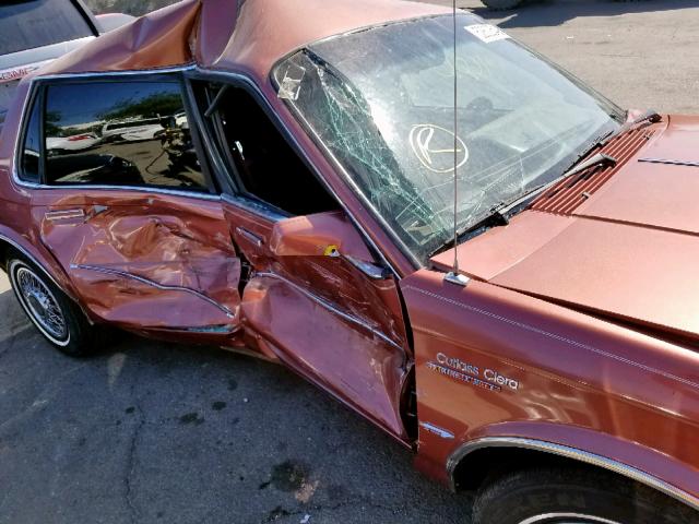 1G3AJ51R5HD377875 - 1987 OLDSMOBILE CUTLASS CI მუქწითელი ფოტო 9