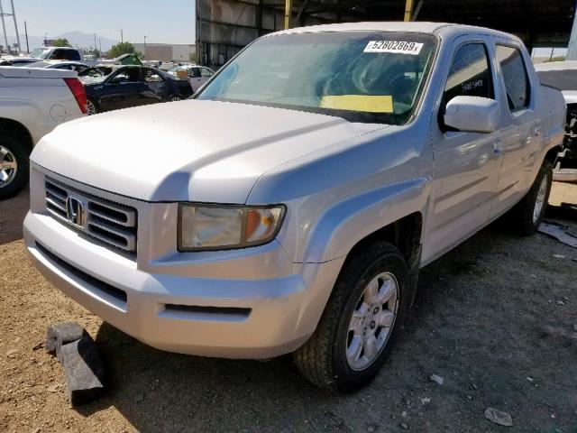 2HJYK16476H541396 - 2006 HONDA RIDGELINE SILVER photo 2