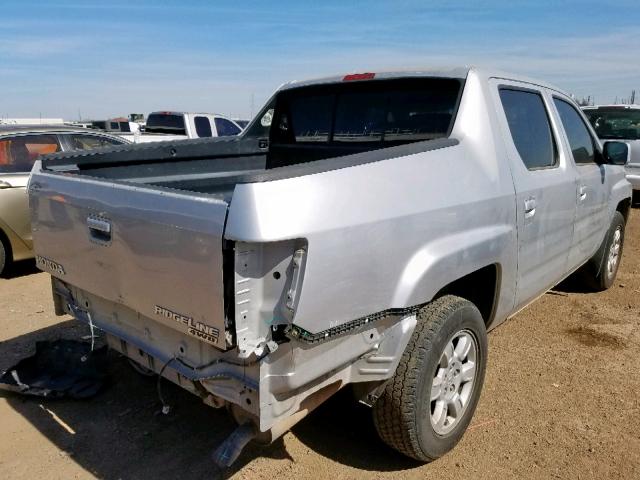 2HJYK16476H541396 - 2006 HONDA RIDGELINE SILVER photo 4