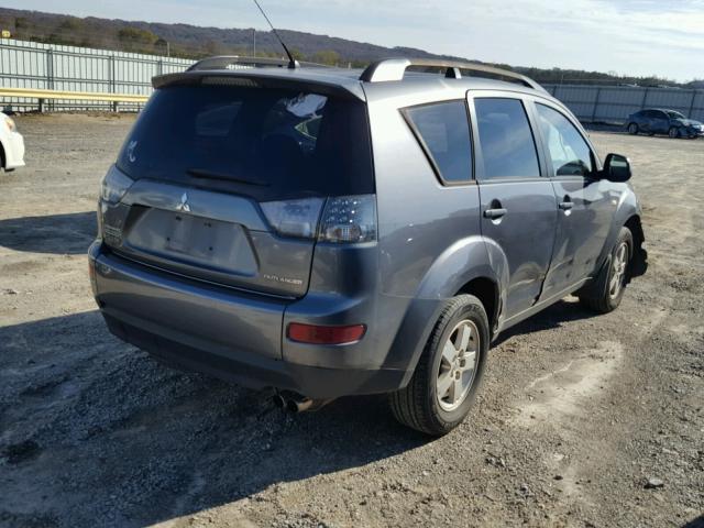 JA4MT31X97U001084 - 2007 MITSUBISHI OUTLANDER GRAY photo 4