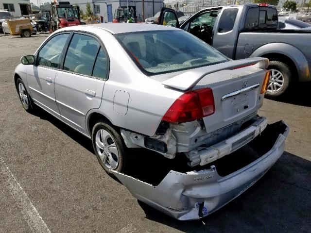 JHMES26852S000395 - 2002 HONDA CIVIC EX SILVER photo 3