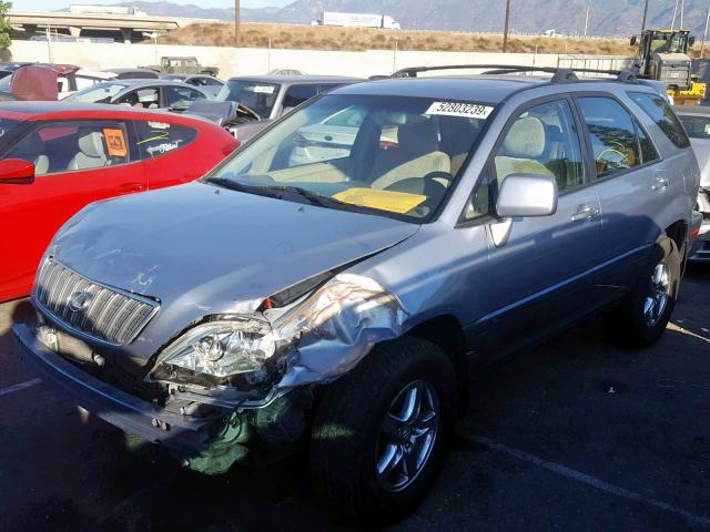 JTJGF10U230152921 - 2003 LEXUS RX 300 SILVER photo 2