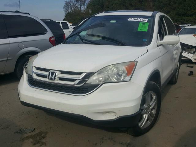 5J6RE3H75AL047790 - 2010 HONDA CR-V EXL WHITE photo 2