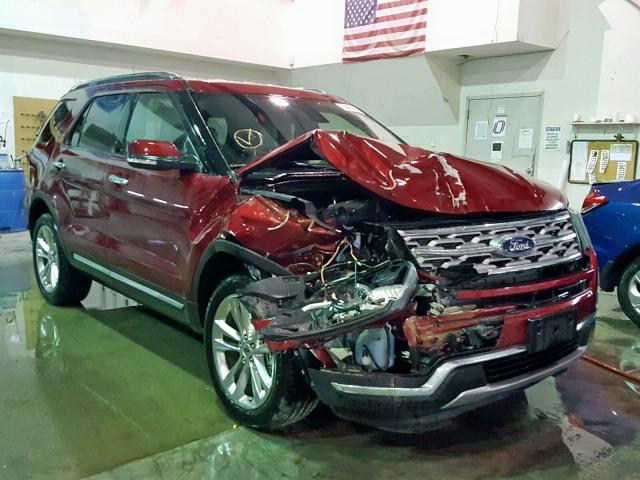 1FM5K8F81JGB89239 - 2018 FORD EXPLORER L RED photo 1