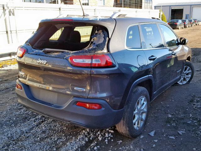 1C4PJMCB7FW774347 - 2015 JEEP CHEROKEE L GRAY photo 4