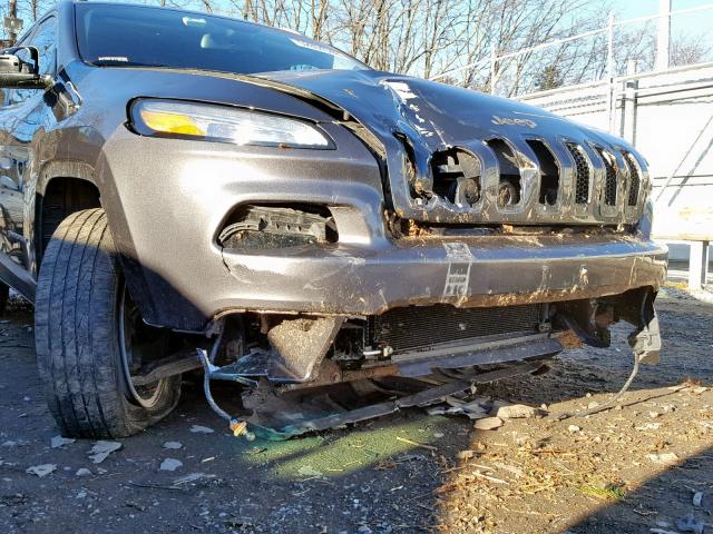 1C4PJMCB7FW774347 - 2015 JEEP CHEROKEE L GRAY photo 9