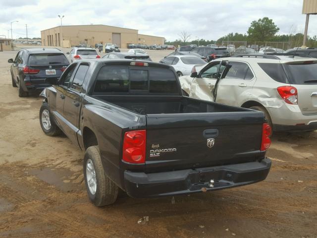 1D7HE48K67S171888 - 2007 DODGE DAKOTA QUA BLACK photo 3