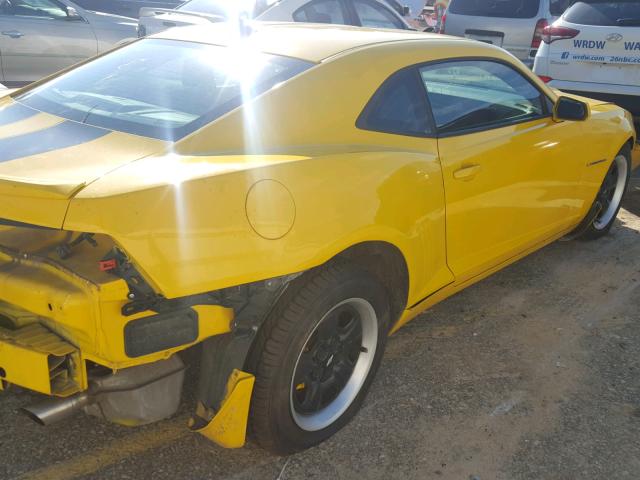 2G1FA1E38D9176167 - 2013 CHEVROLET CAMARO LS YELLOW photo 4