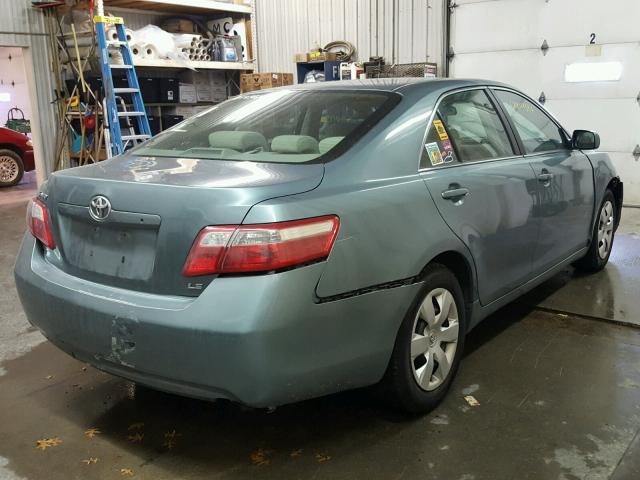 4T1BE46K27U535257 - 2007 TOYOTA CAMRY CE/L GREEN photo 4