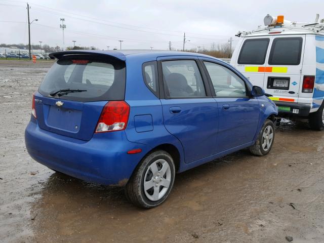 KL1TD62675B301955 - 2005 CHEVROLET AVEO BASE Mavi foto 4