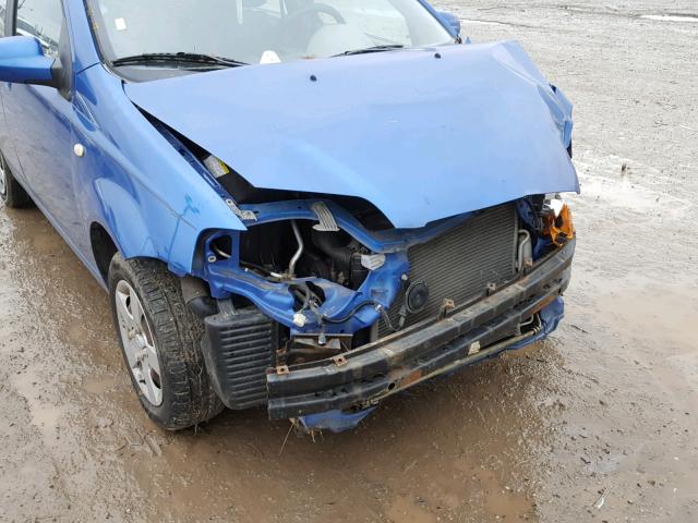 KL1TD62675B301955 - 2005 CHEVROLET AVEO BASE Mavi foto 9