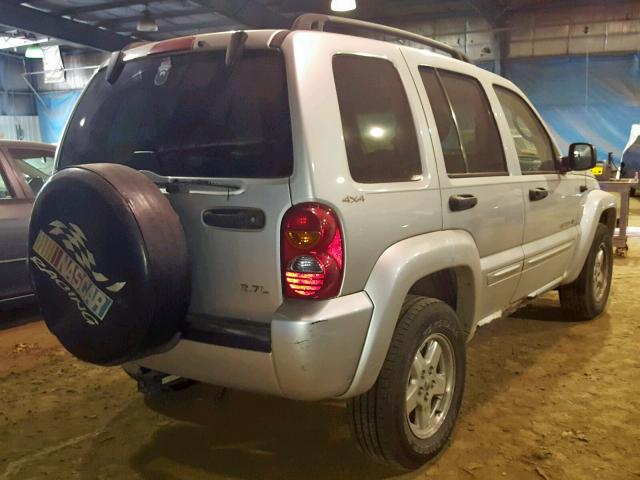 1J4GL58K62W107895 - 2002 JEEP LIBERTY LI SILVER photo 4