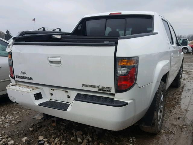 2HJYK16556H512097 - 2006 HONDA RIDGELINE WHITE photo 4