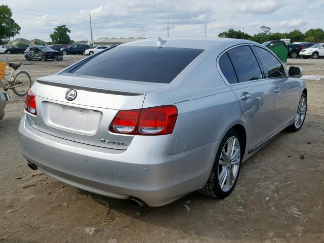 JTHBC96S095019014 - 2009 LEXUS GS 450H SILVER photo 4