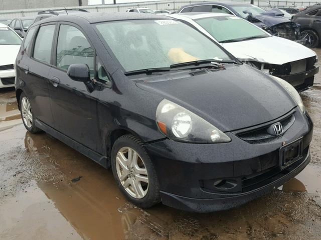 JHMGD37648S008874 - 2008 HONDA FIT SPORT BLACK photo 1