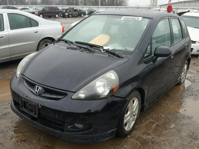 JHMGD37648S008874 - 2008 HONDA FIT SPORT BLACK photo 2