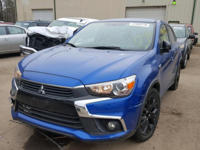 JA4AR3AU2HZ051921 - 2017 MITSUBISHI OUTLANDER BLUE photo 2