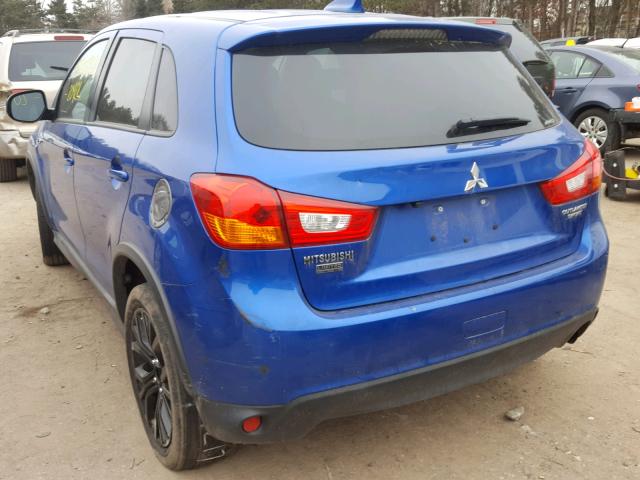 JA4AR3AU2HZ051921 - 2017 MITSUBISHI OUTLANDER BLUE photo 3