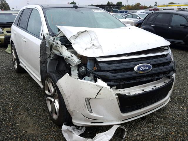 2FMDK4AK6CBA93382 - 2012 FORD EDGE SPORT WHITE photo 1