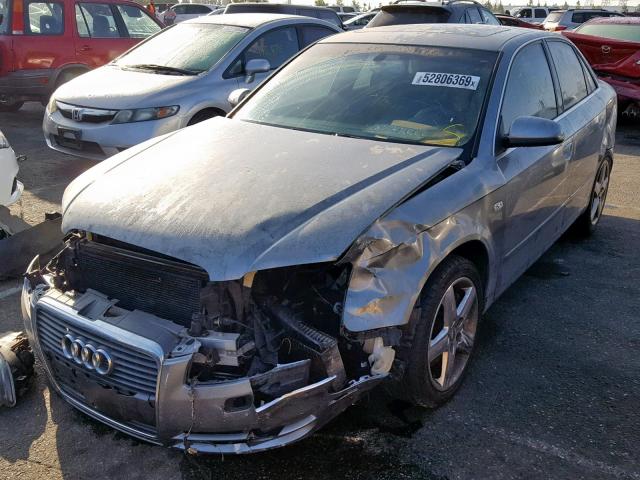 WAUAF68E05A445052 - 2005 AUDI A4 2.0T GRAY photo 2