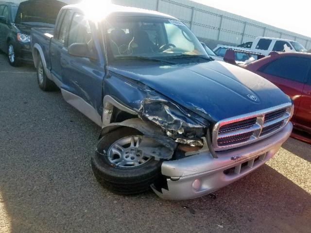 1D7HL48K14S646784 - 2004 DODGE DAKOTA QUA BLUE photo 1