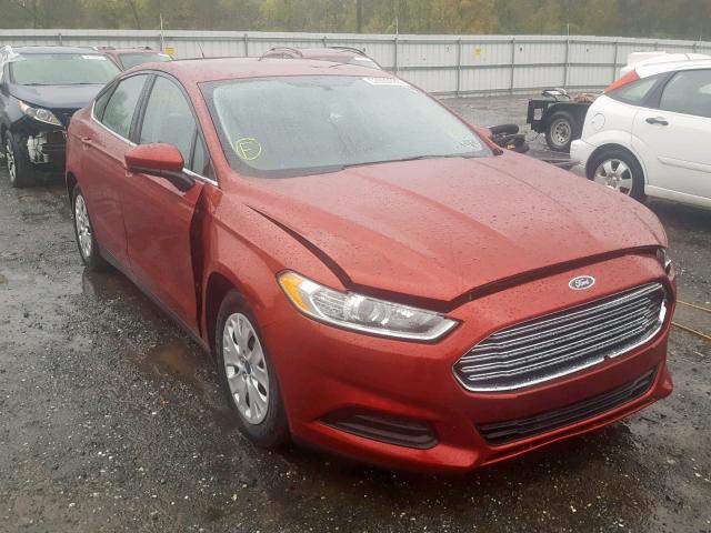3FA6P0G76ER100903 - 2014 FORD FUSION S RED photo 1