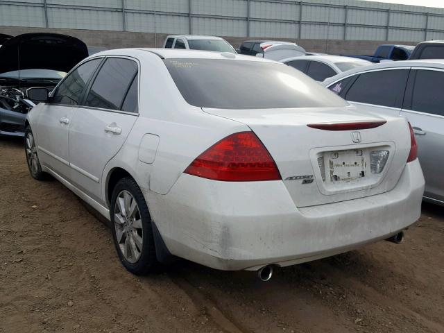 1HGCM66566A062420 - 2006 HONDA ACCORD EX WHITE photo 3