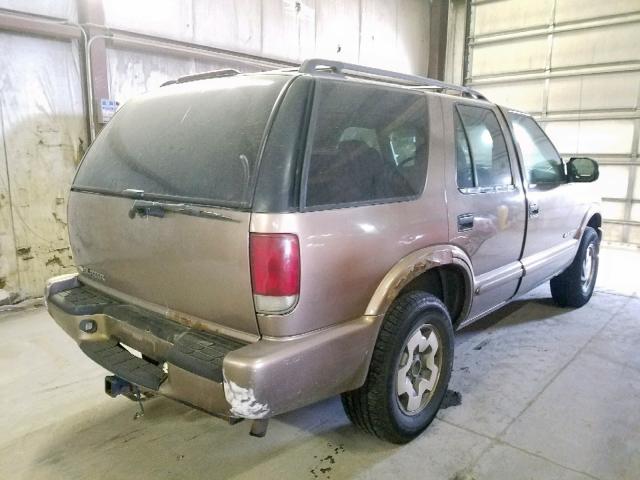 1GNDT13X54K148802 - 2004 CHEVROLET BLAZER BEIGE photo 4