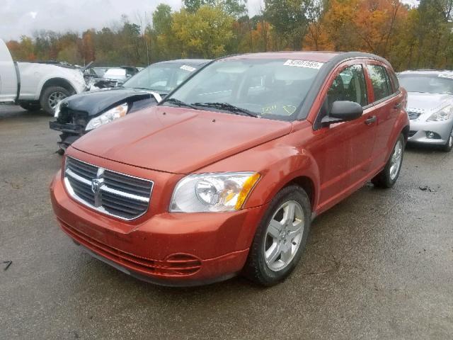 1B3HB48B48D739467 - 2008 DODGE CALIBER SX ORANGE photo 2