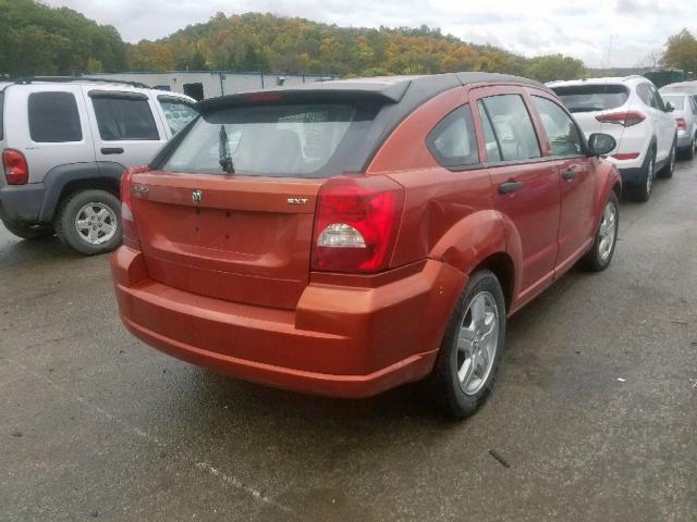 1B3HB48B48D739467 - 2008 DODGE CALIBER SX ORANGE photo 4