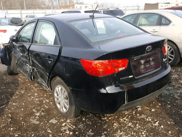 KNAFU4A28C5491640 - 2012 KIA FORTE EX BLACK photo 3