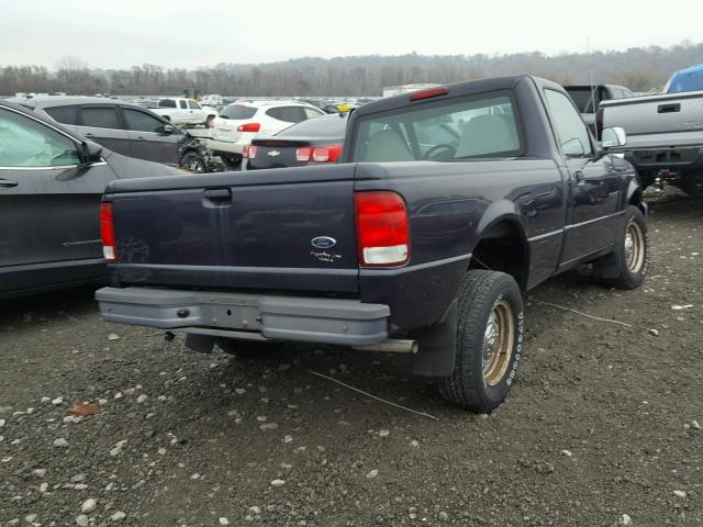 1FTYR10C4YTA81183 - 2000 FORD RANGER BLUE photo 4