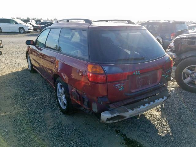 4S3BH635637309558 - 2003 SUBARU LEGACY L MAROON photo 3